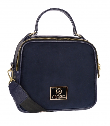 Blue smaller handbag with gold Grosso applications JCS0013blue
