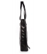 Black handbag with vertical stitching Grosso 19B016blckquilted