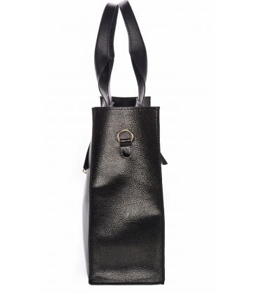 Black larger square shoper handbag Grosso 11B014blck