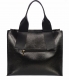 Black larger square shoper handbag Grosso 11B014blck