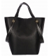 Černá elegantní kabelka se černými rukojeťmi Grosso 12B017blck