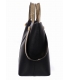 Black elegant handbag with gold handles Grosso 12B017blckgold