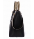 Černá elegantní kabelka se zlatými rukojeťmi Grosso 12B017blckgold