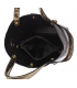 Black elegant handbag with gold handles Grosso 12B017blckgold