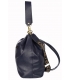Blue handbag with drawstring 19B019gold Grosso