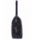 Černá větší kabelka s lakovaným černým logem 19B015blcklak- Grosso