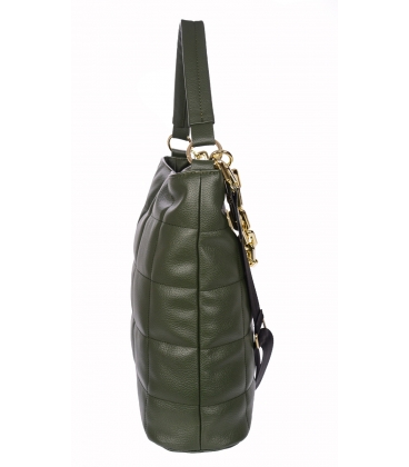 Olive green quilted handbag with gold chain GS22V0005green GROSSO