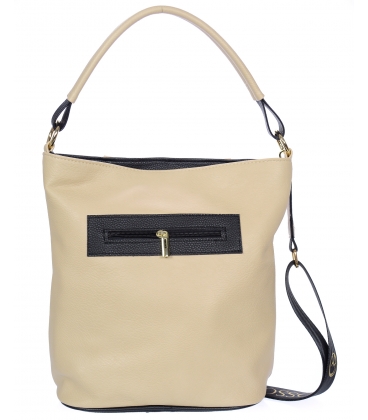 Cream handbag with quilting 19B018cream Grosso