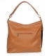 Pale brown handbag with quilted part 19B018brwn Grosso