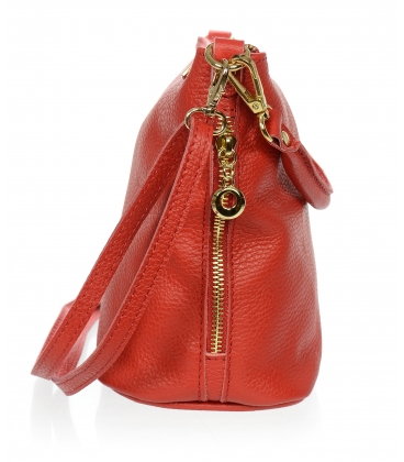 Red smaller leather crossbody handbag 15MC004red