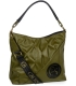 Olive green handbag with quilted part 19B018green Grosso