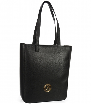 Čierna jednoduchá shoper kabelka so znakom GS Grosso 27B011black