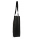 Black simple shoper handbag with GS Grosso 27B011black emblem