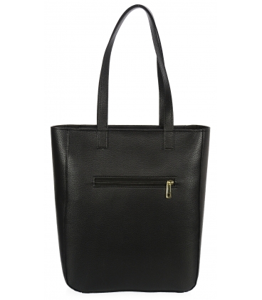 Čierna jednoduchá shoper kabelka so znakom GS Grosso 27B011black