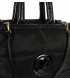 Černá textilní velká kabelka s prošíváním Grosso 19B016blacktext