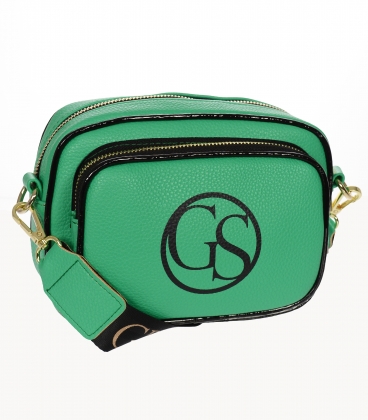 Zelená crossbody kabelka s logem a řemínkem Grosso JCS0011green