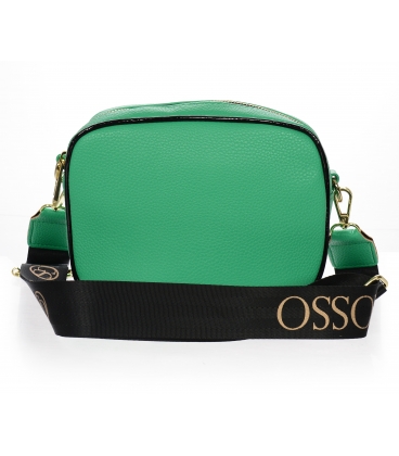 Zelená crossbody kabelka s logom a remienkom Grosso JCS0011green