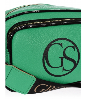 Zelená crossbody kabelka s logem a řemínkem Grosso JCS0011green
