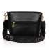 Black crossbody handbag with gold chain and Grosso strap C22Mblack