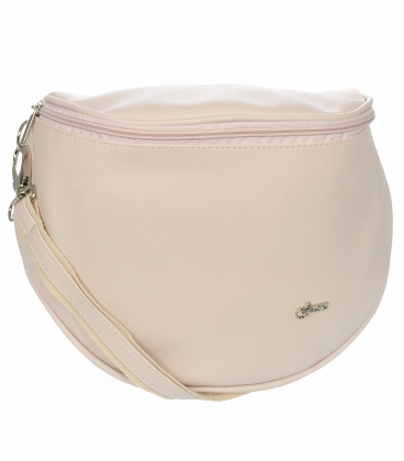 Powder-pink crossbody handbag GROSSO 20M006puder