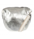 Stříbrná crossbody kabelka s bílým lemem GROSSO 20M006silver