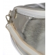 Strieborná crossbody kabelka s bielym lemom GROSSO 20M006silver