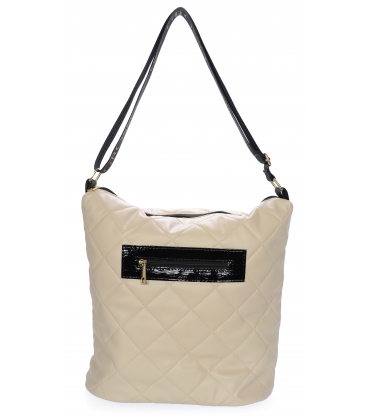 Cream quilted handbag Grosso 19B016creamquilted