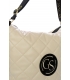 Cream quilted handbag Grosso 19B016creamquilted