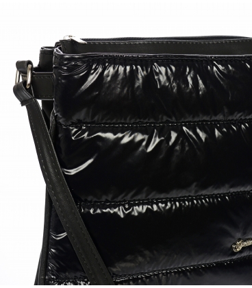 Čierna prešívaná crossbody kabelka Grosso M188blackquilted