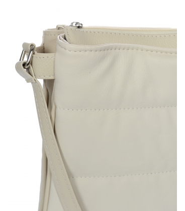 Krémová prošívaná crossbody kabelka Grosso M188creamquilted