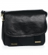 Black elegant crossbody handbag with decorative straps JFS0201