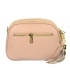Pink leather crossbody handbag with GROSSO tassel