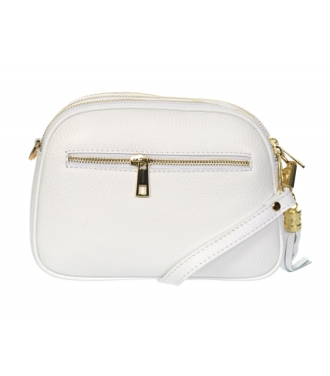 White leather crossbody handbag with GROSSO tassel
