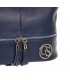 Tmavě modrá kožená kabelka s třásněmi a stříbrnými aplikacemi GSKM050 GROSSO