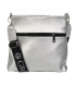 Silver crossbody handbag with decorative grosso strap LPF0211