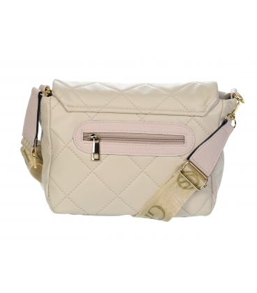 Bézs elegáns crossbody kézitáska foltvarrással JPS0211