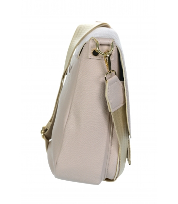 White-black elegant crossbody handbag with decorative straps JFS0201