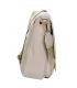 White-black elegant crossbody handbag with decorative straps JFS0201