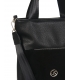 Black handbag with suede element Grosso 17B013