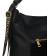 Čierna väčšia kabelka s predným vreckom na zips s lesklým kroko vzorom 17B013 black