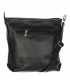 Black simple leather bag with GROSSO logo GSKK0015black