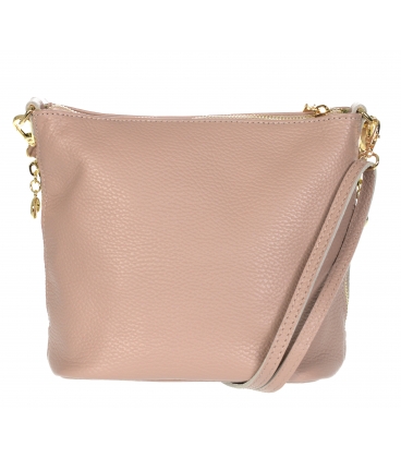 Pink smaller crossbody handbag with gold applications GSMC212 pink