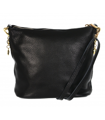 Černá menší crossbody kabelka se zlatými aplikacemi GSMC212 black