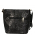 Čierna lakovaná crossbody kabelka s kroko vzoromC2m12Mblckkrok