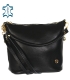 Black smaller crossbody handbag with gold applications GSMC212 black
