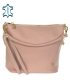 Pink smaller crossbody handbag with gold applications GSMC212 pink