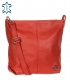 Červená jednoduchá kožená kabelka s logom GROSSO GSKK0015red