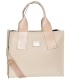 Bege larger square shopper handbag Grosso 11b014 Pearl