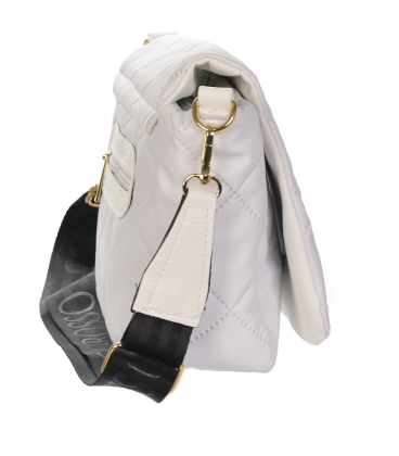 Biela crossbody kabelka s prešívaním JPS0211white