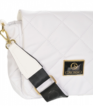 Biela crossbody kabelka s prešívaním JPS0211white